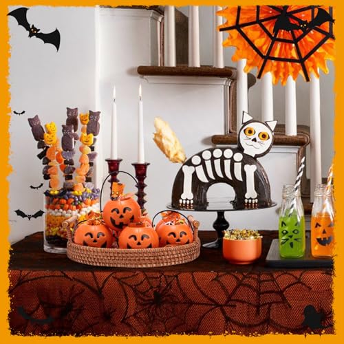 Mini Halloween Pumpkin Buckets Set - 12 Small Trick-or-Treat Candy Bags