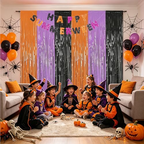 Summerween Party Banner with Foil Curtain Set - Halloween Decorations
