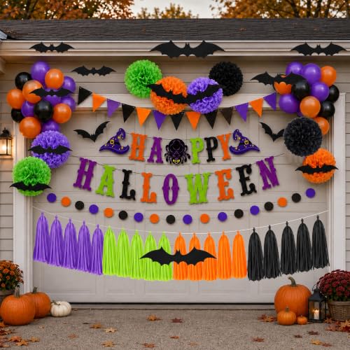 Halloween Trunk or Treat Car Decorations Kit - 57-Piece Festive SUV & Garage Decor