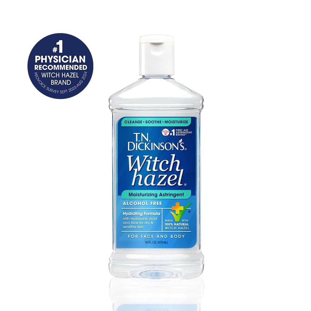 T.N. Dickinson's Witch Hazel Astringent - Alcohol-Free, 100% Natural Formula | Calms & Hydrates Skin | 16 Fl Oz