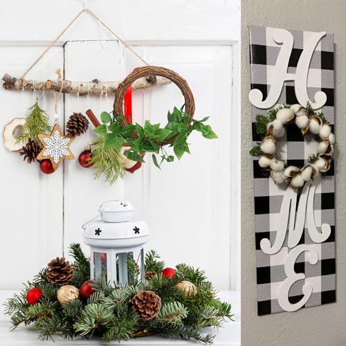 Natural Grapevine Wreath Set - 7 Pieces 12 Inch Brown DIY Craft Base