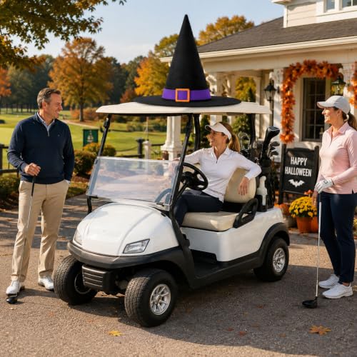 Halloween Witch Hat Car Decoration Set for Golf Carts & Trucks