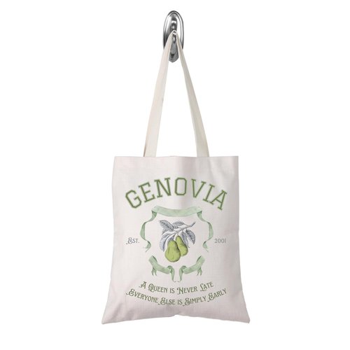 TSOTMO Comedy Movie Tote Bag Gift - Genovia Inspired Movie Fan Gift (GENOVIA EST 2001 tote)
