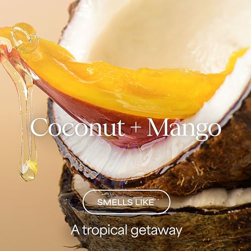 Raw Sugar Coconut Mango Glow Hand Wash - Moisturizing Liquid Hand Soap, 12 Fl Oz Pack of 4