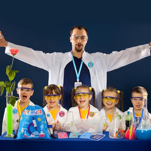 Science Party Favor Set with Notebooks, Stickers, Bracelets & More - 140 Pcs