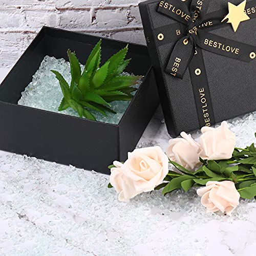 Crushed Glass for Crafts & Vase Fillers - 10 Pound Transparent Decorative Mirror Pieces