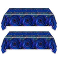 Starry Night Ghost House Halloween Tablecloths - 2 Pack, Disposable, 108x54 Inches