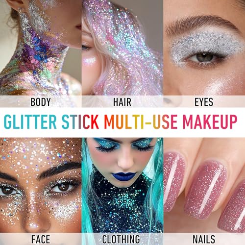 Red Body Glitter Stick for Face Hair Makeup Festival Party Rave Accessories