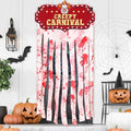 Halloween Bloody Doorway Curtain with Creepy Circus Clown - Red