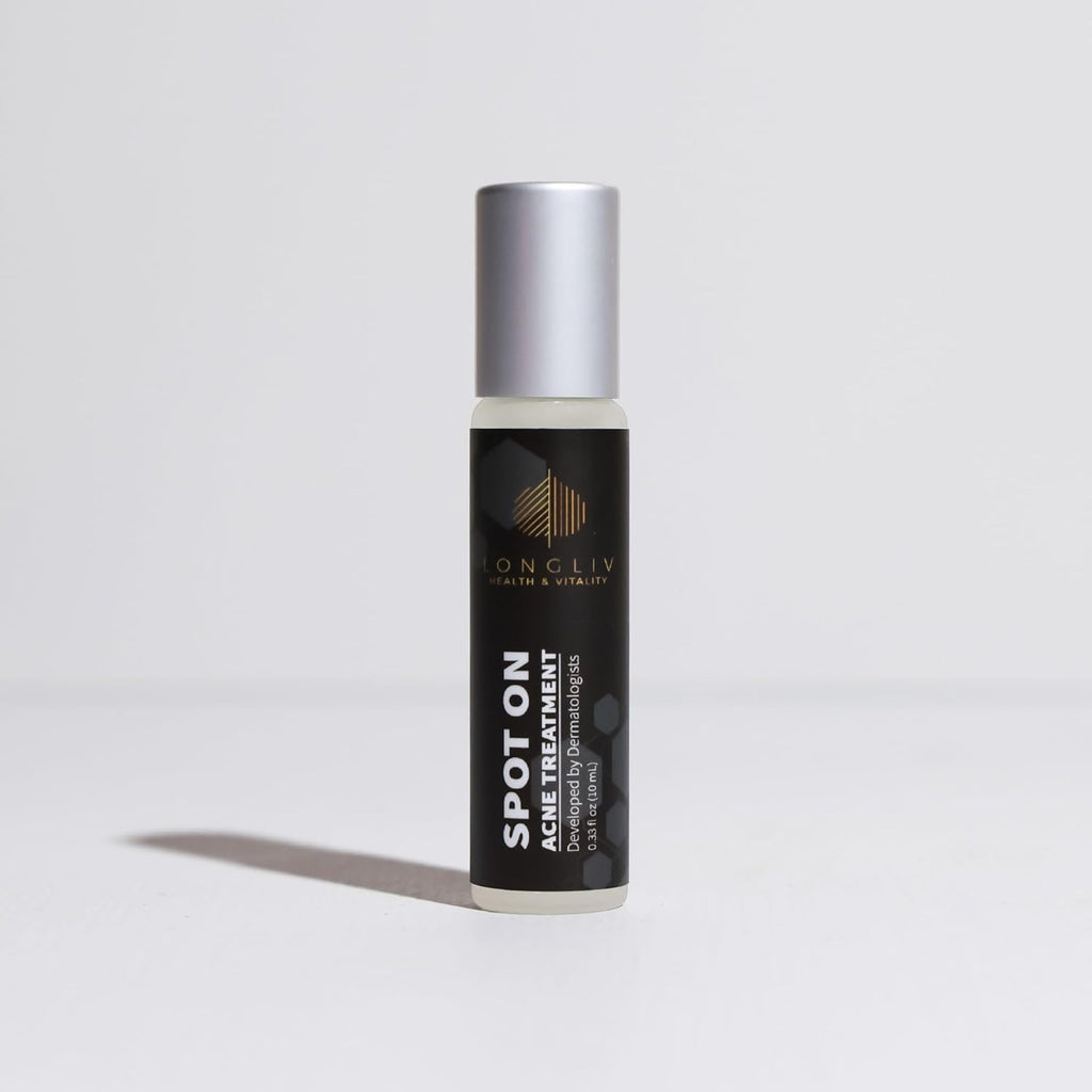 Spot On Acne Roller Ball Serum - Benzoyl Peroxide & Salicylic Acid Pimple Treatment - Mess-Free On-the-Go Solution
