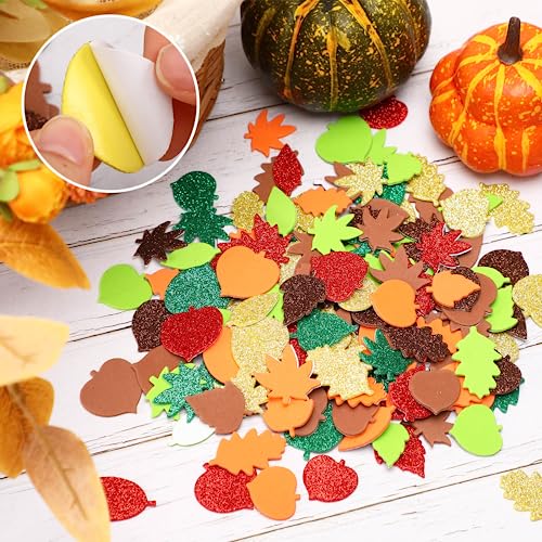 Fall Leaf Foam Stickers for Kids - Autumn Thanksgiving Craft Supplies - Fall Style