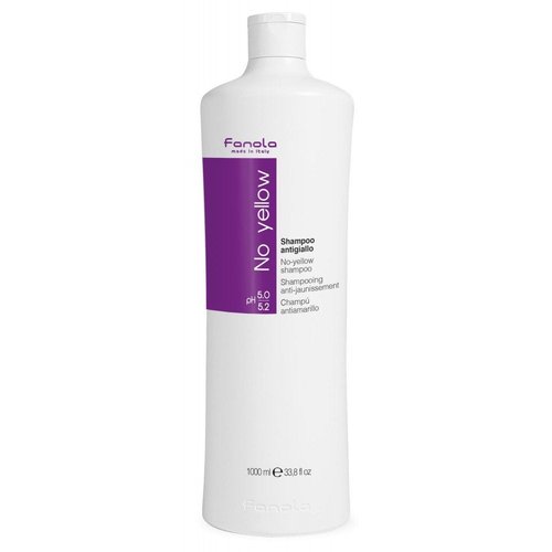 Fanola No Yellow Shampoo & Mask - Purple Anti-Brass Toner for Blonde, Silver, Gray & Highlighted Hair - Color Depositing Mask to Remove Brassiness from Bleached Locks (33.8 oz)