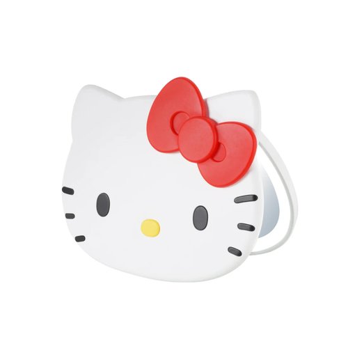 Impressions Vanity Hello Kitty LED Compact Mirror for Purse, Travel Lighted Makeup Mirror with 3X Magnification, Adjustable Brightness, Soft Touch Sensor Button and Hello Kitty Figural Shaped Design