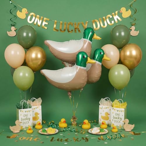 Mallard Duck Foil Balloons Set for Duck Hunting & Party Decorations - 56 Pieces