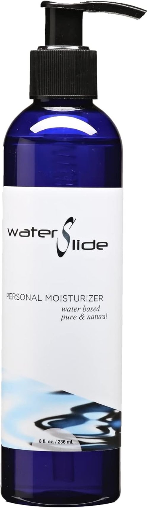 Earthly Body WaterSlide Personal Moisturizer - 100% Natural Water-Based Formula - Vegan & Cruelty Free, 8 fl. oz.