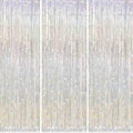 Shiny Silver Fringe Backdrop Party Decorations - Photo Booth Streamer, Bachelorette & Birthday