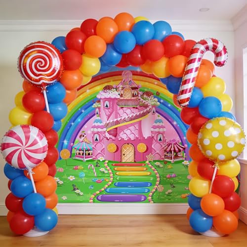 Candyland Birthday Decorations Backdrop - 72x48 Inch Variation of This Listing