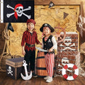 Pirate Party Decoration Set with Treasure Chest & Map Banner - Halloween & Sea Theme