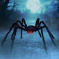 Giant Light Up Halloween Spider 4 Ft - Red & Black Outdoor Decor