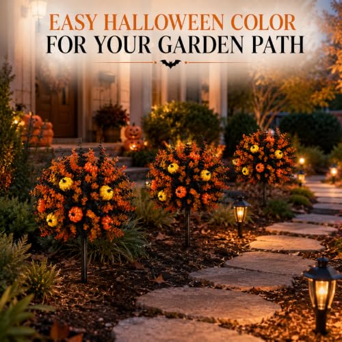 Halloween Artificial Flowers with Pumpkin for Outdoors - Fall Decor - Variation of Halloween-a