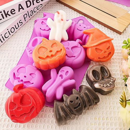 Halloween Silicone Baking Molds 5-Piece Set for Chocolate, Fondant & Candies