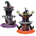 Halloween Cupcake Stand Set - Witch Themed 3-Tier Display for Parties - Mixed Variation