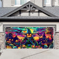 Halloween Evil Pumpkin Garage Door Banner 16x7ft - Party & Decoration