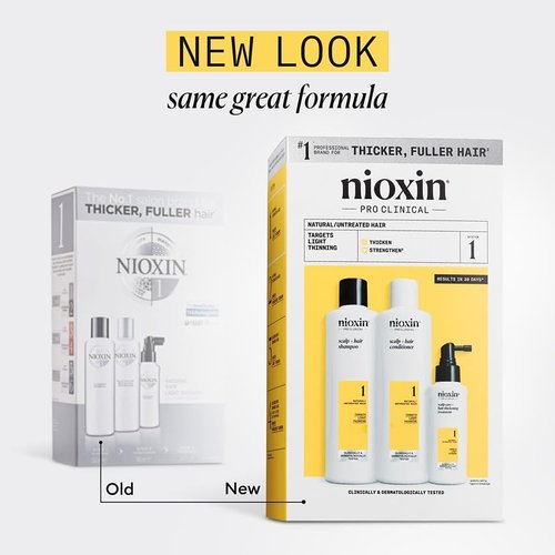 Nioxin Scalp + Hair Thickening System Kits - Strengthen Natural, Colored & Damaged Hair | 3 Month Supply with Niacinamide & Biotin