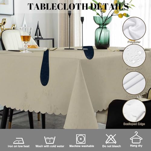 Rudder Table Cover Marine Ship Wheel Anchor 52x70 Inch Water-Resistant Tablecloth