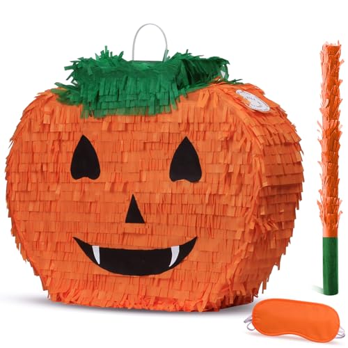 Halloween Pumpkin Pinata for Kids Party Decorations - 17x13x3.7 Inches - Pumpkin Variation