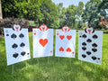 Giant Alice Wonderland Party Decorations 22.9 x 14 Inches with Stakes - Queen Soldier Yard Signs Set