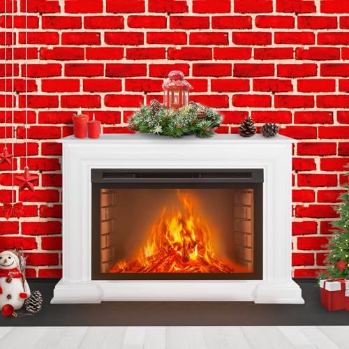6-Pack Red Brick Tablecloths for Christmas Holiday Party Decor - 54x108 Inches