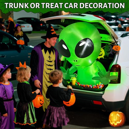 3 Ft Halloween Inflatable Alien Car Decoration for Trunk or Treat