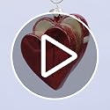 Glass Valentine Chocolates Ornament - Handcrafted Heart-Shaped Holiday Tree Decoration
