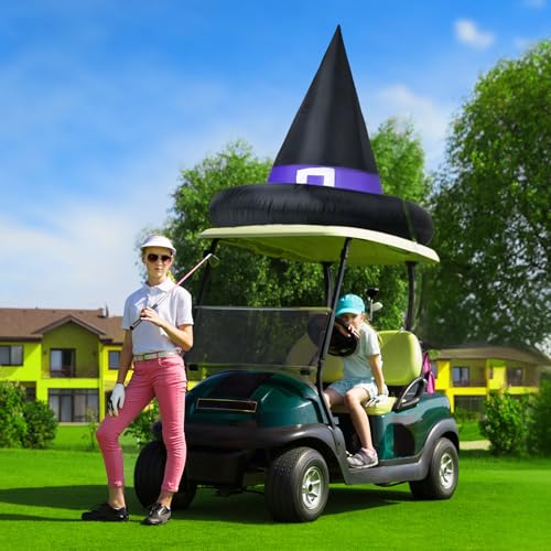 Inflatable Halloween Witch Hat for Golf Cart - 3.6 x 4 ft Outdoor Decor