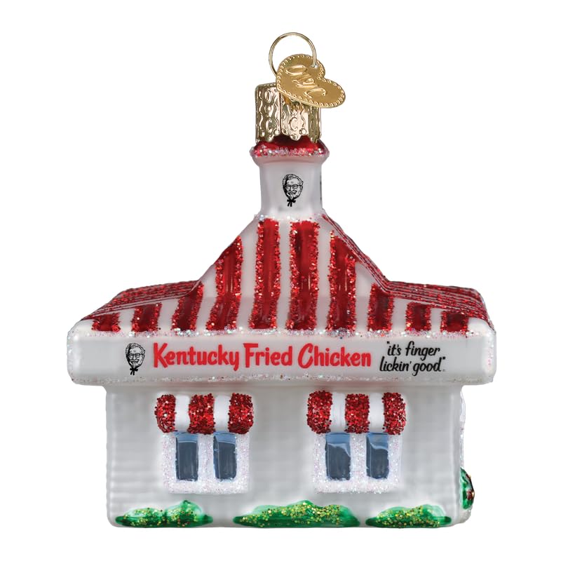 KFC Restaurant Glass Blown Christmas Ornament - Handcrafted Holiday Decor