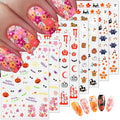 Halloween Nail Art Stickers 18 Sheets 3D Glitter Ghost Pumpkin Spider Web
