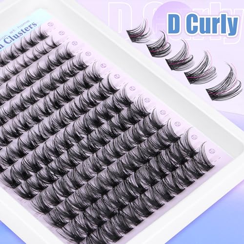 F-Spiky Lash Clusters Wispy False Eyelash Extensions 10-18mm Natural Look 144Pcs