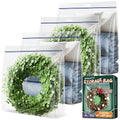 Extra Large Clear Wreath Storage Bag 34x34x8.5 Inches with Handle - Dustproof & Foldable