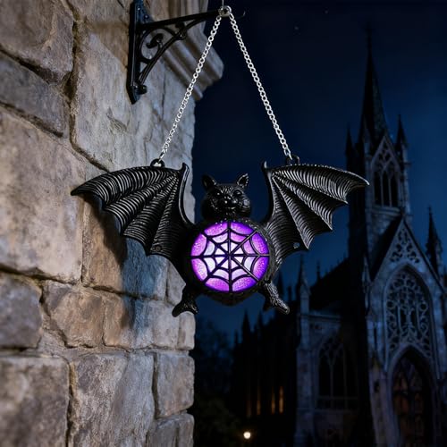 Halloween 3D Lighted Bat Decor - Indoor Hanging Window Ornament