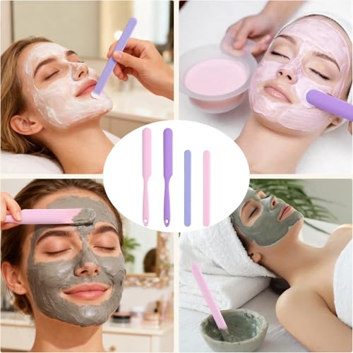 Reusable Silicone Wax Applicator Sticks Set for Hair Removal - 4 Pieces