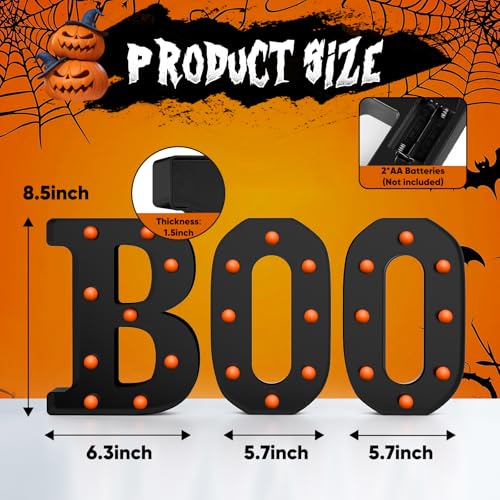 LED Marquee Letters BOO Halloween Decorations Indoor Outdoor Light Up Sign