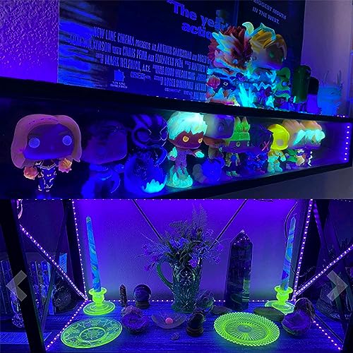 Ontesik Black Light Strip 40ft/12m Switch Control UV LED Kit for Indoor Parties