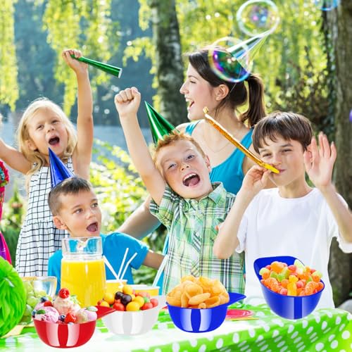 36 Pack Plastic Baseball Helmet Snack Bowls - 8 oz Party Food Cups