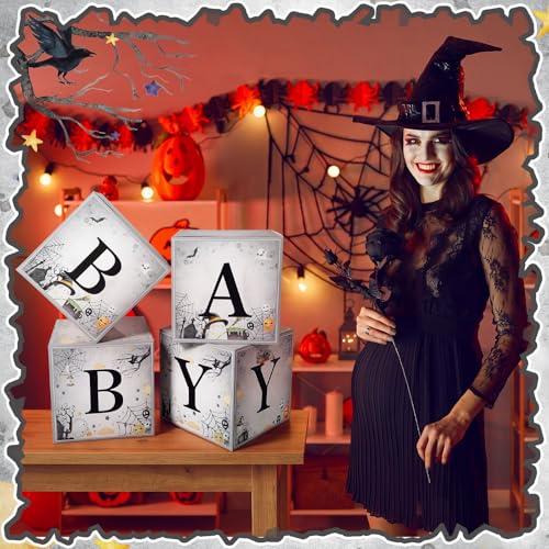Halloween Ghost Little Boo Baby Shower Decorations Set - Reusable Baby Boxes