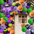 Halloween Balloon Kit with Latex & Foil Balloons, Web Decor, Party Supplies