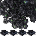 55PCS Mini Fake Black Roses Artificial Flowers for Decor, Crafts & Weddings