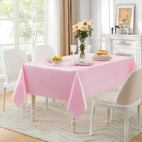 Pink Satin Square Table Cover 52 x 52 Inches - Pack of 6