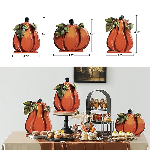 Rustic Wooden Fall Pumpkin Decor Indoor Standing Harvest Pumpkin