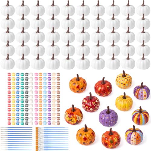 Fall Pumpkin Painting Kit - DIY Art Set with Foam Pumpkins & Paints